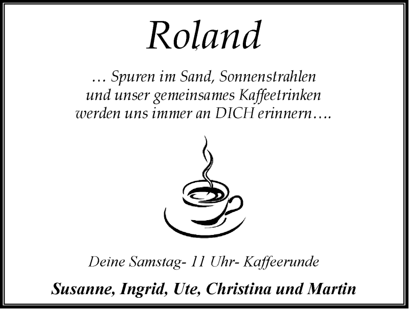  Traueranzeige für Roland Arndt vom 29.09.2018 aus LZ