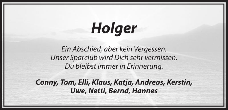  Traueranzeige für Holger Meyer vom 28.10.2020 aus LZ